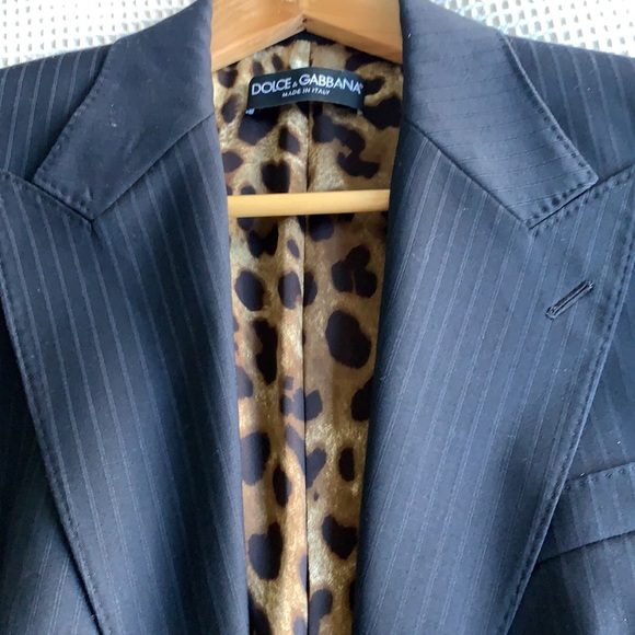 Dolce & Gabbana authentic navy/black blazer size L  like new ! - Picture 6 of 12
